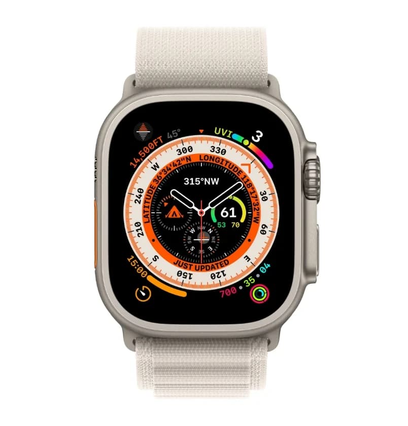 Apple Watch Ultra 2 GPS + Cellular 49mm Natural Titanium Case with Tan Alpine Loop - Medium | AfriCam Online