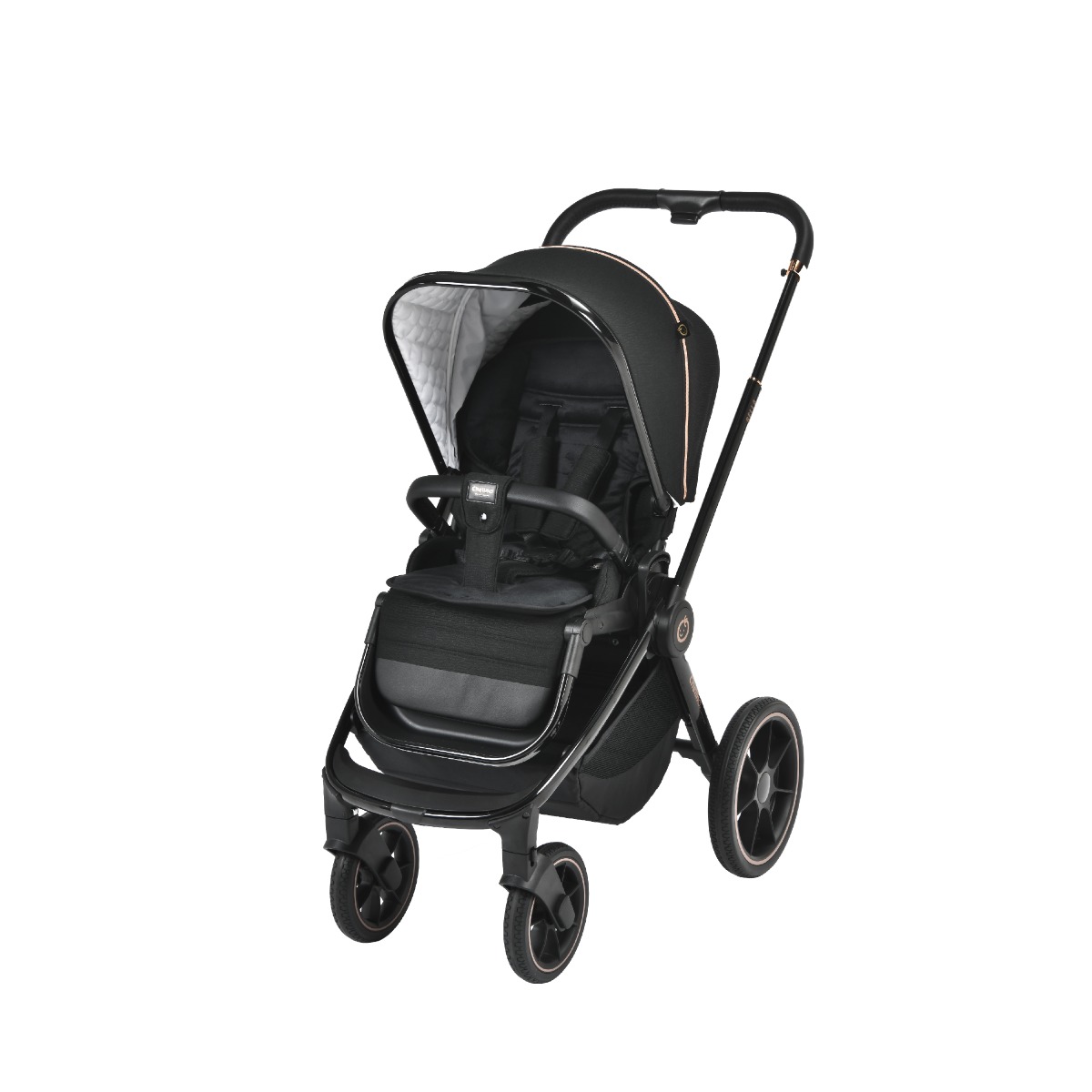 Chelino Bella Stroller - Shiny Black/Rose